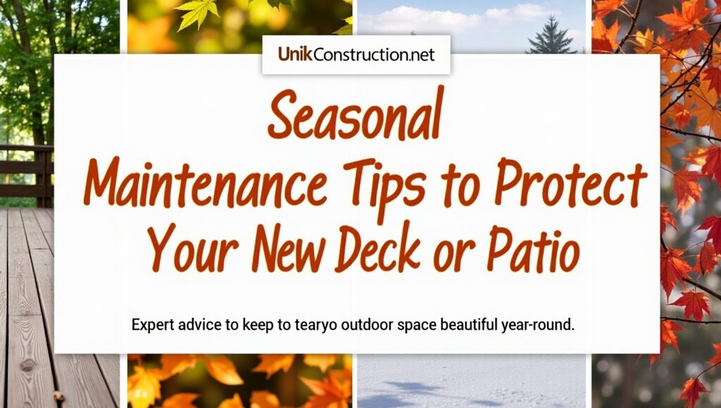 Seasonal Maintenance Tips to Protect Your New Deck or Patio